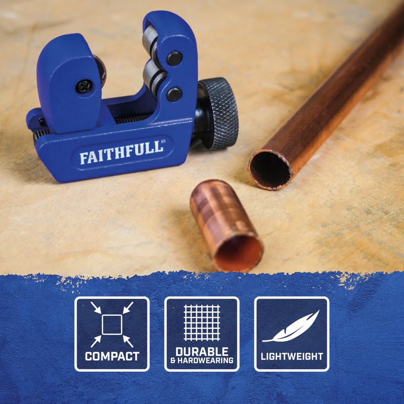 Faithfull Metal Pipe Cutter 3-30mm – Adjustable Pipe Cutting Tool
