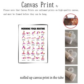 IOHRBXT Morning Yoga Routine Canvas Print – Inspiring Wall Art for Home Décor and Wellness 16x24-Unframed