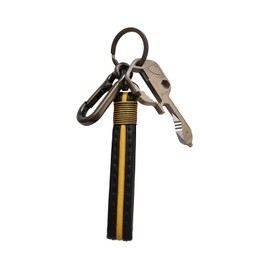 LYGGIE Multi Tool Universal Tool Leather String Keychain Kit Portable Handy Key Shape Multifunctional Mini Tool Hand Woven Leather String Key Holder for Home Car Outdoor