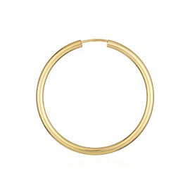 NKlaus Single 333 Yellow Gold Hoop Earrings Round Gold Earring 40 mm 9017, Yellow Gold