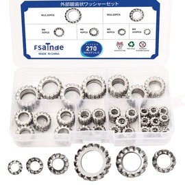 External Serrated Washers Toothed Washers Serrated Lock Washers External Tooth Washers M4 M5 M6 M8 M10 M12 Stainless Steel 270 Pieces