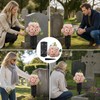 MXHBSTP 2 pcs Artificial Flowers for Graves, Memorial Vases for