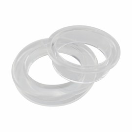 MARRTEUM 2 Inch Silicone Patio Table Umbrella Hole Ring and Cap Set, 2 Sets Table Umbrella Hole Ring Grommets and Plug Covers for Outdoor Patio Garden Beach Deck Yard (Clear)