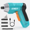Electric Screwdriver, Rechargeable 3.7V Cordless Screwdriver with 29pc Bit Set,