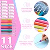 Crochet Hooks Set, 11 Pcs Aluminum Crochet Needles Soft Grip