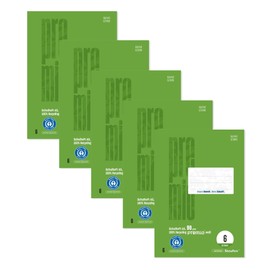 Staufen premio Exercise Books – 5 Notebooks 32 Sheets Each Ruling 6 DIN A5 90 g/m² Blank