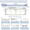 TVWOO Silver Decorative Crystal Curtain Rods 2 Pack:18-45"Heavy Duty Adjustable