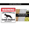 Xolo Security Sign Area Patrolled by pet Signs Dog Mexican