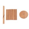 Collapsible Pasta Drying Rack 18 Bars Wooden Spaghetti Stand Dryer