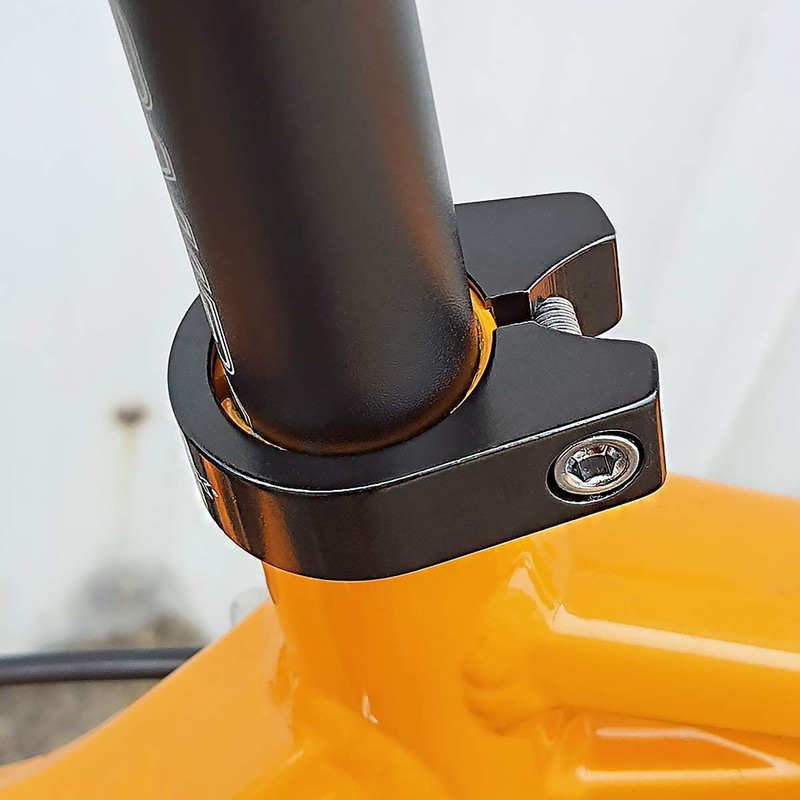 ONIPAX Bicycle Seat Post Clamp Aluminum Alloy 31.8MM/34.9MM Black (31.8mm)