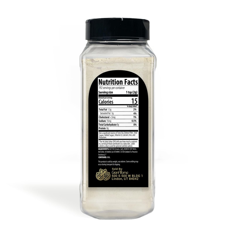 GranAroma Butter Powder, Creamy & Savory, Ingredient & Additive, Versatile