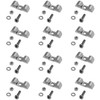 QWORK Stainless Steel Double Line Clamp, 12 Pack 3/8" Fuel
