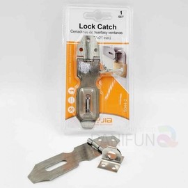 Heavy-Duty Door Latch Hasp Lock and Catch for Swivel Doors, Cabinets, Gates Hasp 3ea