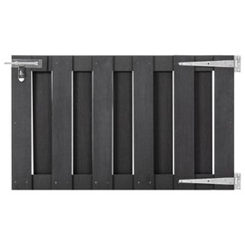 vidaXL Garden Gate Hardware Fencing Barriers Outdoor Patio Garden Terrace Yard Vintage Fence Entrance Driveway Bonanza Gate WPC Gray