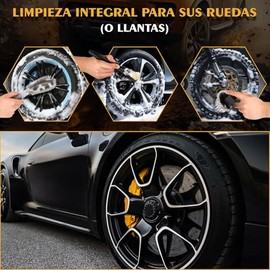 Set de 8 Cepillos de Llantas, Brochas para Detalla de Ruedas para Limpiar Neumáticos,Cepillo de Detallado Automotriz para Limpieza de Ruedas y Interio