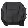 NLQR Front Passenger Bottom Seat Cover Black Replacement Leather Perforated