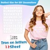 12 Sheets Iron On Letters 1200Pcs Vinyl Iron On Letters