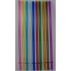 Rainbow Colored Replacement Acrylic Straw Set of 10, for 16oz Tumblers