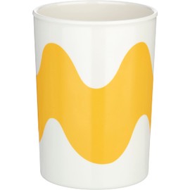 MARIMEKKO Lokki Large Cup (8.5oz) – Refine Your Kitchen Décor with Our White & Yellow Dinnerware – Perfect Designer Cup Without Handle for Morning Brews and Cozy Evenings