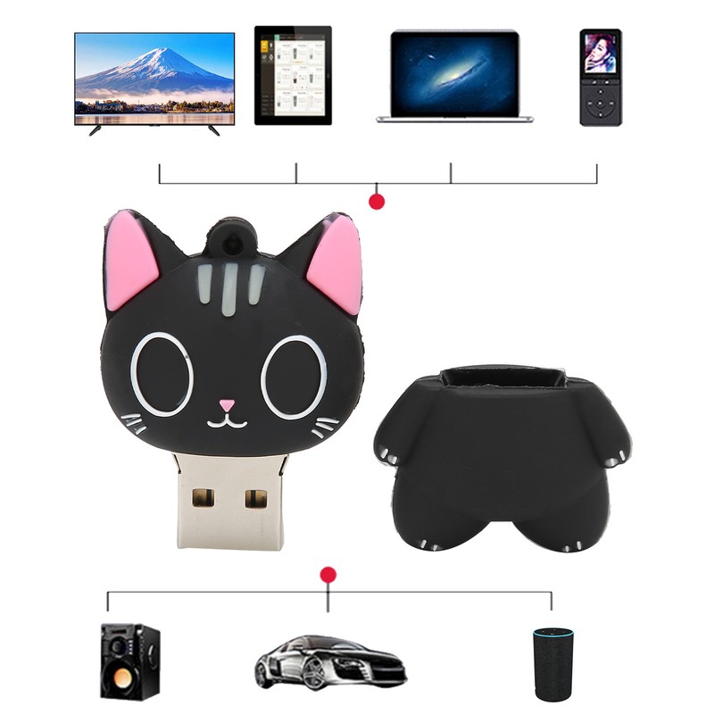Cartoon Cat Pattern USB Flash Drive Data Picture Music Movie