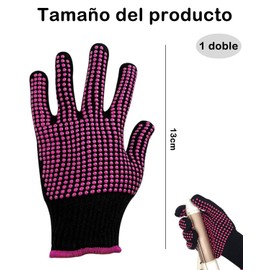 Guantes Para Planchar Cabello, Guante Termico Para Planchar Cabello, Adecuado Para Que Proteja Sus Manos De Quemaduras Al Peinarse o Enrollarse El Cabello