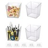Clear Adhesive Wall Storage Bins, Large 4 Pack Cabinet Door