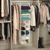Household Essentials Hanging Shoe Organizer, Natural Canvas, With Clothes Storage,
