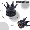 MEAJOO 4PCS Crown Tire Valve Stem Caps, with O Rubber