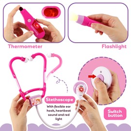 HYAKIDS Vet Toys for Kids Doctors Set, Pet Care Role Play Set with Plush Puppy Dog, Carry Case, Pretend Medical Kit Gifts for Children Boys Girls 3+ Years old