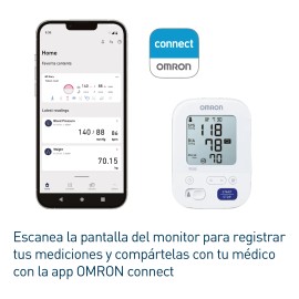 "OMRON X3 Comfort – Baumanómetro de Presión Arterial Automático para Brazo con Brazalete Intelli Wrap de 22–42 cm, Validado Clínicamente "