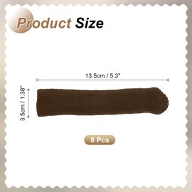 PATIKIL Knitted Door Handle Cover, 8 Pcs Antifreeze Anti-Scald Door Knob Protector Safety Cover Guard Sleeve for Summer and Winter Bedrooms Bathrooms Offices Furniture, Coffee