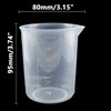 Waziaqoc 250ml-300ml Plastic Graduated Beaker (3 Pack), Transparent PP Measuring