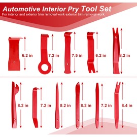 Doaho 19Pcs Trim Removal Tool, Auto Clip Pliers Fastener Remover Set, Pry Tool Repair Kit, Fastener Clips Removal Car Tool for Panel, Audio, Dash, Window, Clip and Upholstery with Storage Bag