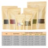 SumDirect 50Pcs 9x14cm Bolsas de Papel Kraft con Cierre, Bolsas