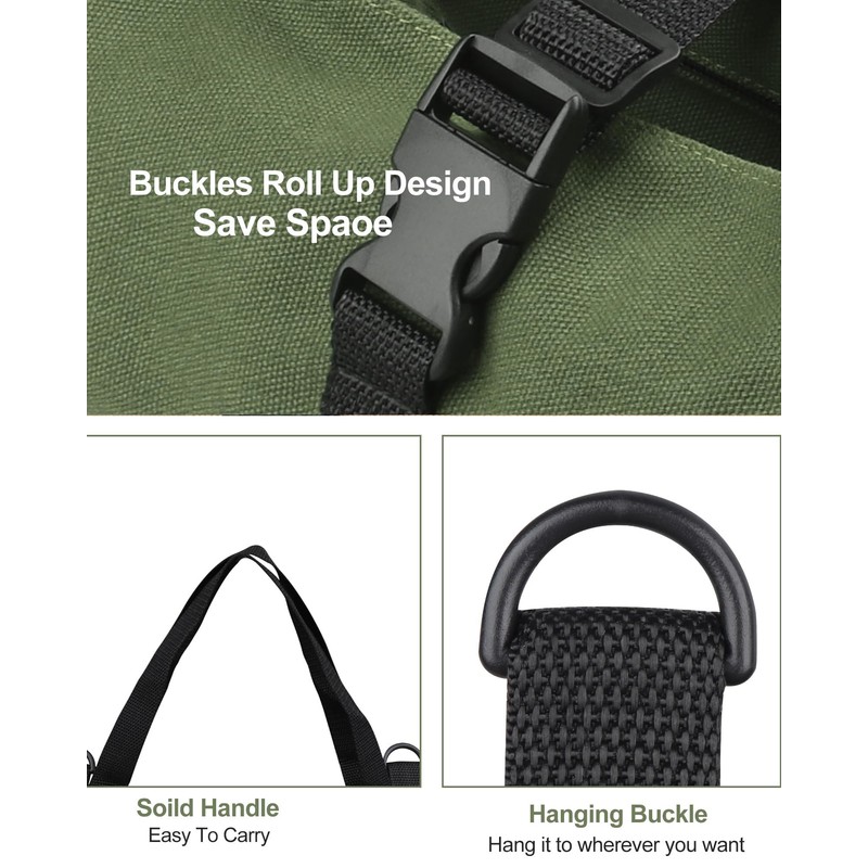 Wessleco Tool Roll Up Pouch - 16oz Canvas Multi-Purpose Wrench