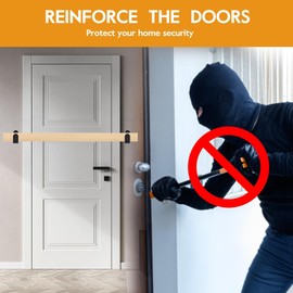 HOME MASTER HARDWARE 2×4 Door Barricade Brackets, Heavy Duty U Bracket for Indoor/Outdoor Door Security Brace Bar, Black,2 Pack