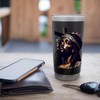 Black Jesus Cross African Christ Religious Stainless Steel Insulated Tumbler