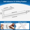 Paper Towel Holder - Self-Adhesive or Drilling, White Wall Mounted