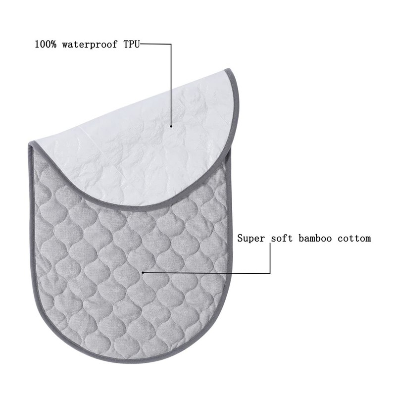 Nicoone Waterproof Changing Mat Liners Quilted,3PCS Bamboo Terry Surface Diaper