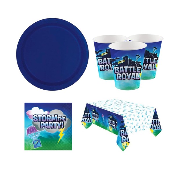 Partymax Battle Royal Birthday Party Supplies Tableware Set for 16