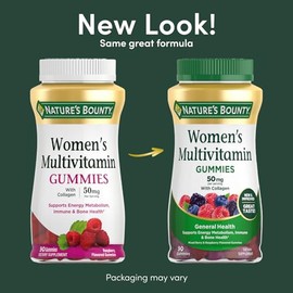 Nature's Bounty Women Multivitamin Gummies, Vitamin Supplements for Adults, General Health, Supports Immune and Bone Health, Mixed Berry and Raspberry