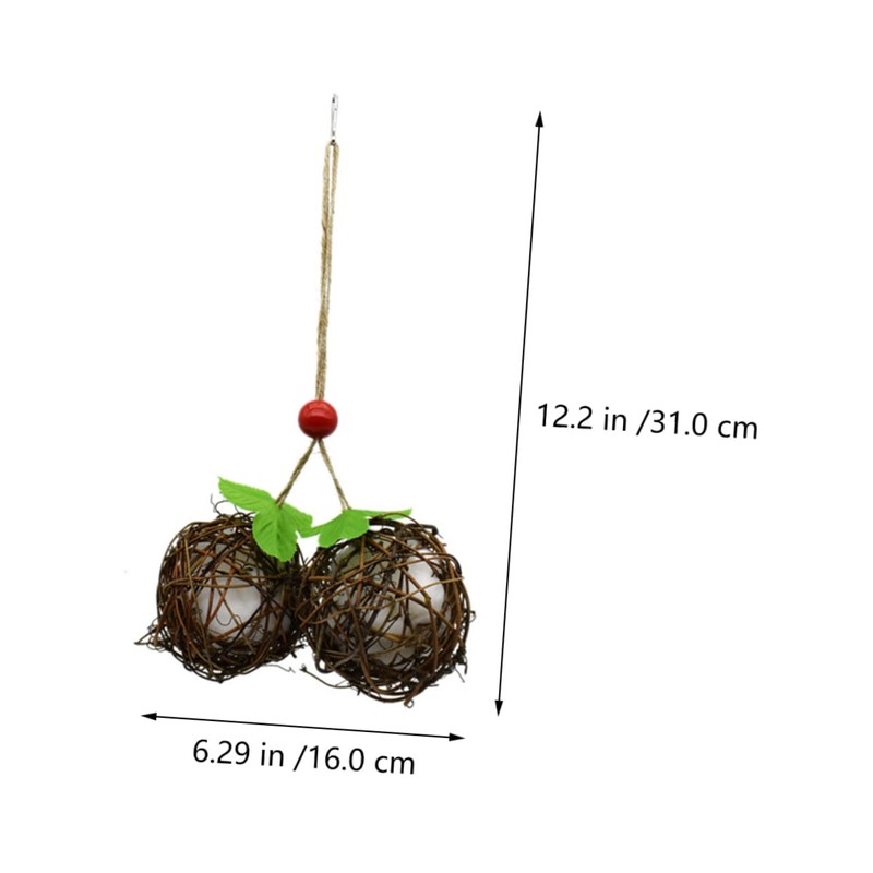 CIYODO Bird Toy Takraw Ball Stylish Nesting Material Attract Hummingbirds