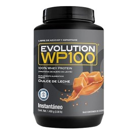 EVOLUTION, Protena de Suero de Leche, WP100, Whey Protein, 18 Aminocidos, Sin Gluten, Sugar Free, Pre Workout, Post Workout, Sabor Dulce de Leche,... 