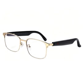 Fecoul Smart AI Glasses with 164 Languages Translator, Photochromic, Gold