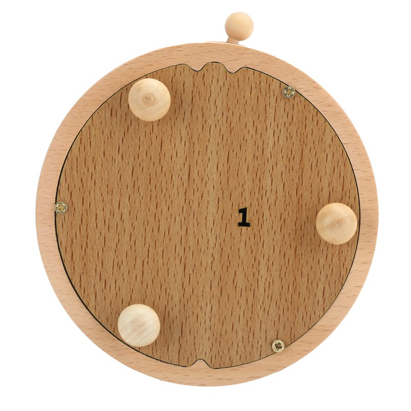 Cute Music Box Wooden Rotating Musical Box Wood Crafts Birthday