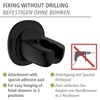 WENKO Libertà Shower Head Holder Black
