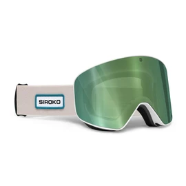 SIROKO - OTG Snowboard and Ski Goggles with Zeiss GX Ultimate Engadin Lens White/Beige