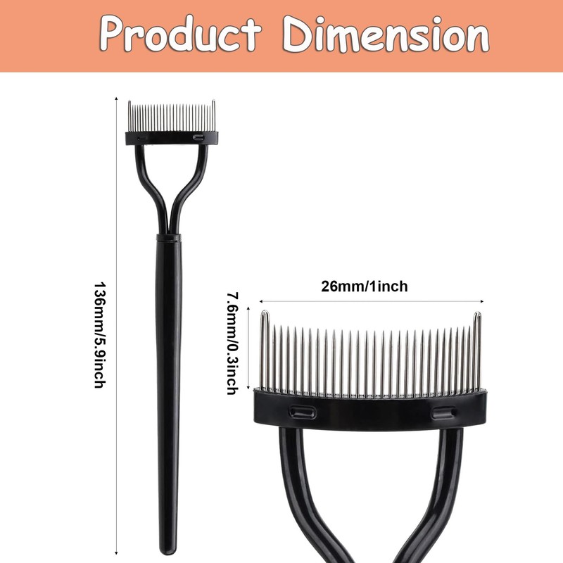 2Pcs Eyelash Comb, Eyelash Separator Eyelash Brush, Eyelash Separator Teeth