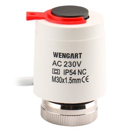 Wengart Underfloor Heating Actuator WG20, M30*1.5 Normaly Closed AC230V Suitable for Almost All Common Heating Circuit Manifolds (1)