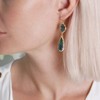 Humble Chic Simulated Druzy Drop Dangles - Long Double Teardrop